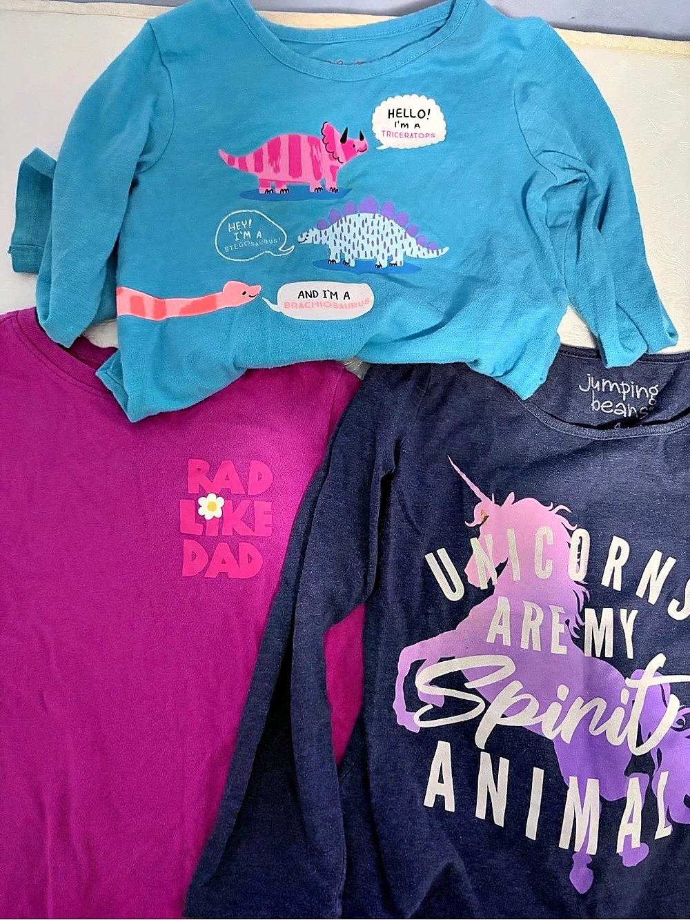 Jumping Beans Kids Long Sleeve Graphic Tops